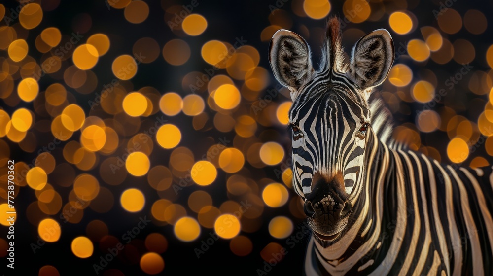 Fototapeta premium Zebra Standing in Field