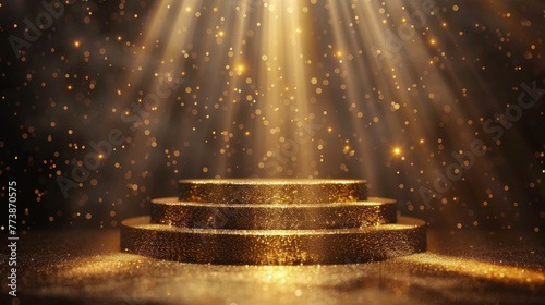 Illuminated Steps Leading Upwards