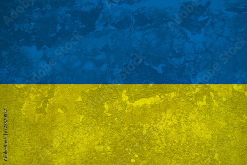 Symbol. Blue and yellow flag of Ukraine. Help Ukraine