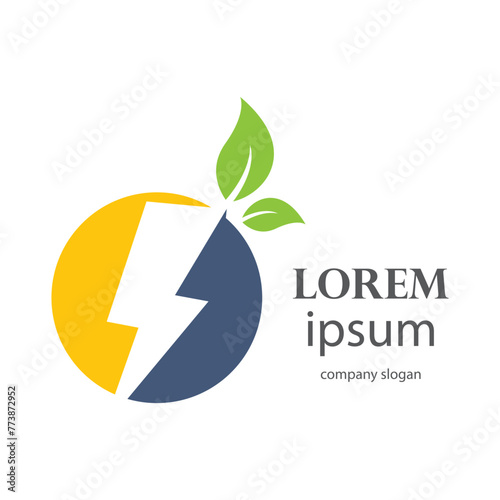 environmentally friendly electricity supply logo design