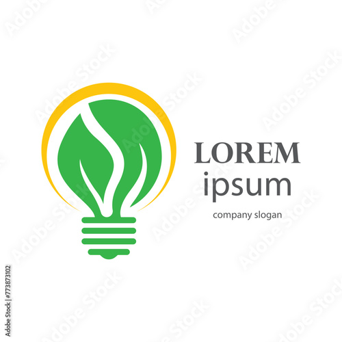 environmentally friendly electricity supply logo design