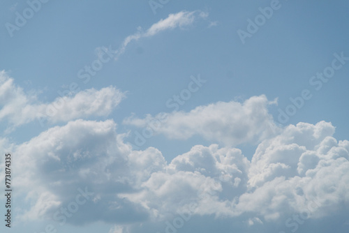 a photo of a cloudy sky. Sky background. natural clouds.