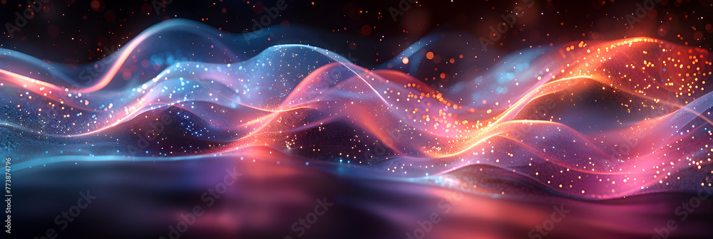 Abstract Twist Curve Geometry - 3D Rendering ,
Blue Purple Pink Color Gradients Grainy Background Background