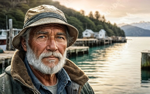 Elderly Man Portrait, Fisherman Portrait