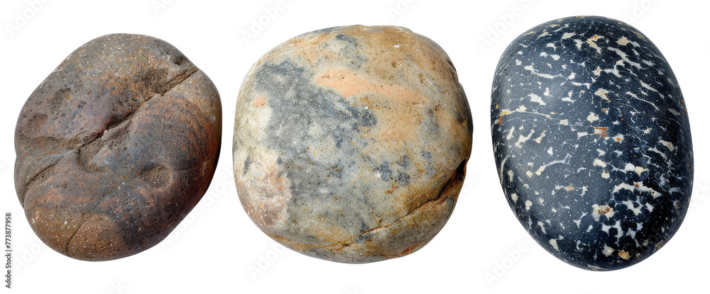 sea pebble stone isolated on transparent background sea pebble stone isolated on transparent background