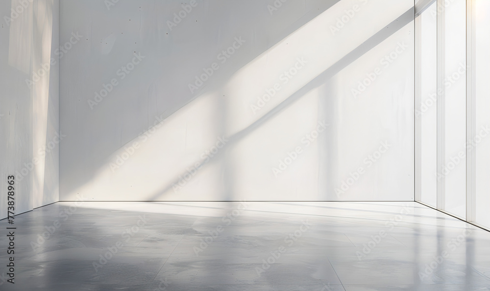 empty blank white room with window, nobody inside empty blank white room with window, nobody inside