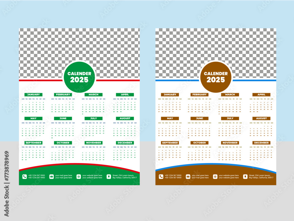 Obraz premium Creative New Callender Design Template