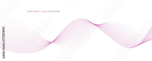 Abstract background with flowing wave lines. Vector illustration 