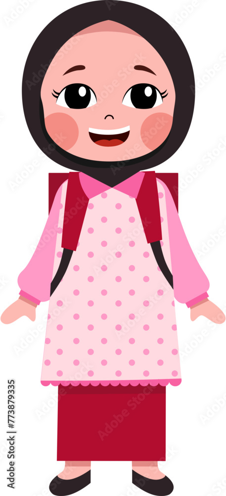 Cute hijab girl. Character moslem girl hijab. Cute girl cartoon with hijab. Cute hijab girl. Character moslem girl hijab. Cute girl cartoon with hijab.