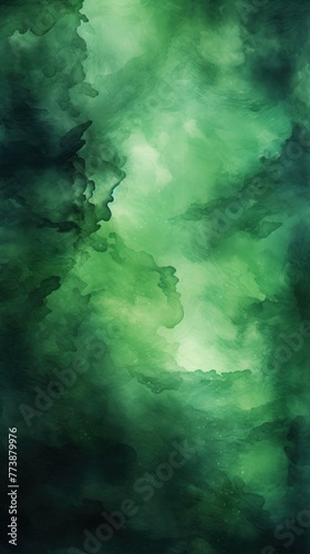 Green dark watercolor abstract background