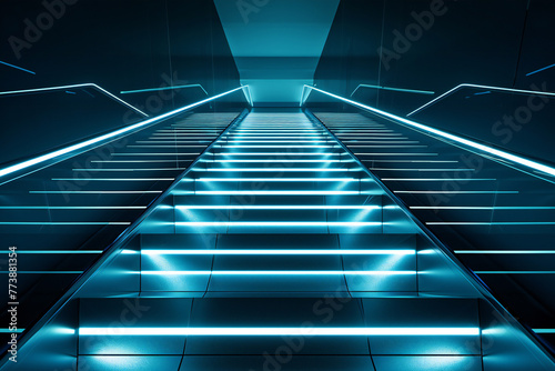Digital stairs representing growth and evolution © Sandu