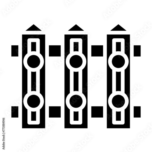 Fence glyph icon