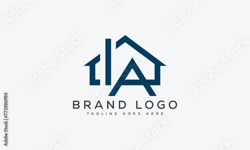 letter IA logo design vector template design for brand