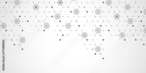 Wallpaper Mural Molecular abstract structure and genetic engineering DNA. Healthcare and medicine background concept. Scientific research background. Wave flow. Innovation pattern. Vector illustration. Torontodigital.ca