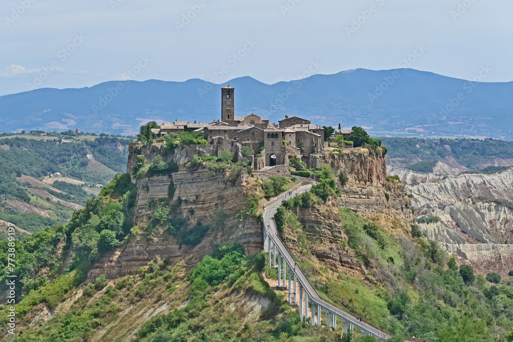 Civita di Bagnoregio, panorama della città medievale - Viterbo, Tuscia Lazio	