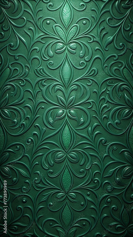 Fototapeta premium Background imitating soft leather green skin
