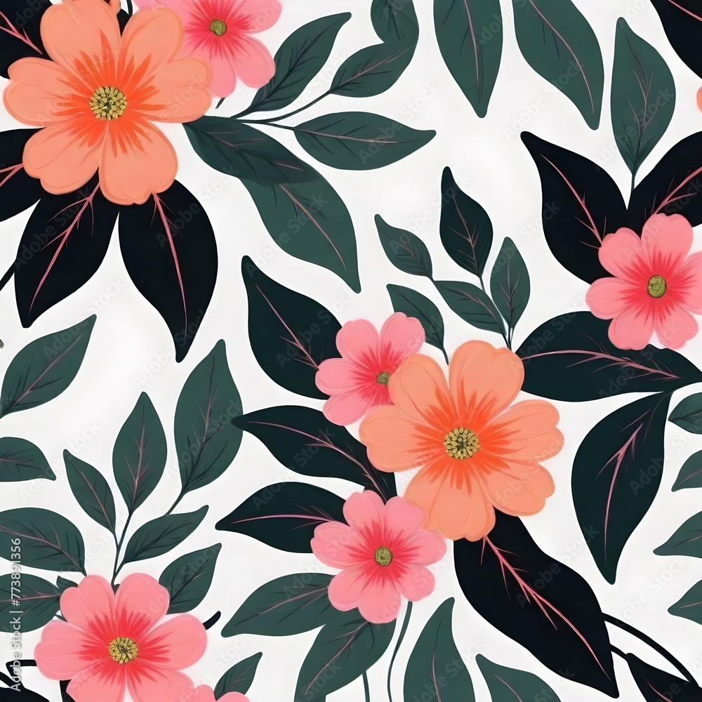 Floral leaves pattern Floral leaves pattern