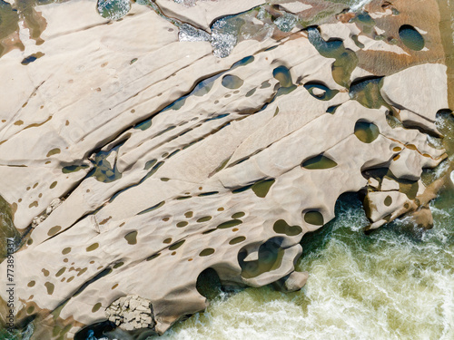 Geological wonders of the Chengpo Shijiu Group in Qiongzhong County, Hainan, China photo