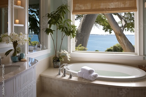 Coastal Oasis Retreat: Stunning Bathroom Designs with Panoramic Views © Michael