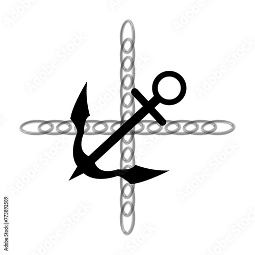 ANCHOR icon design template vector