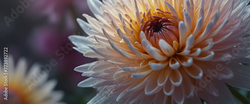 Digital Creation of a Holographic Flower with Iridescent Petals in a Surreal Landscape