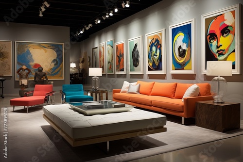 Spotlighting Art in Contemporary Gallery-Inspired Living Room Concepts
