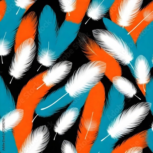 seamless pattern with feathers
