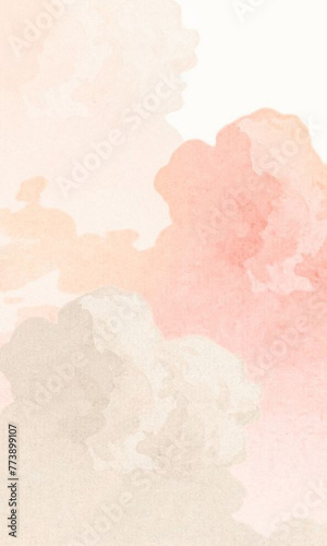 pink watercolor background with a white background