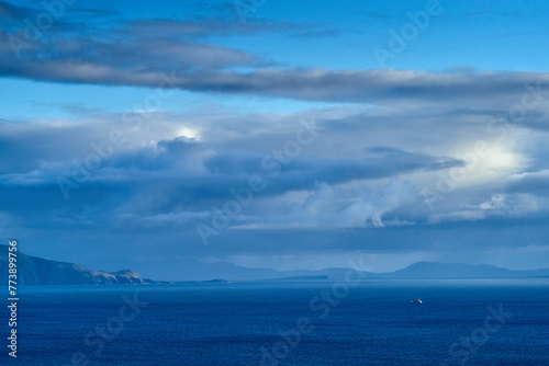 Clouds on Ireland island coast