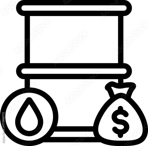 Oil Wealth Line Icon