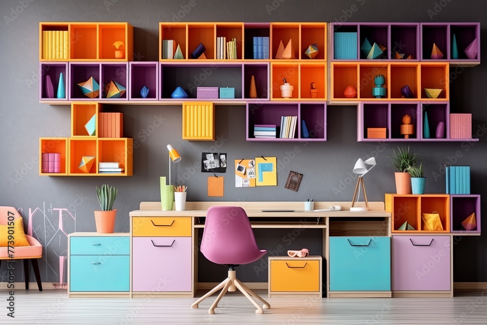 Colorful Study Room Ideas for Kids: Creative Storage & Study Table Inspiration