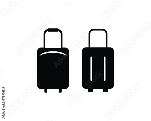 Travel bag icon vector symbol design illustration