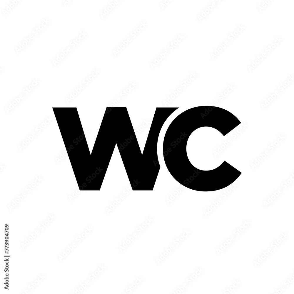 Letter W and C, WC logo design template. Minimal monogram initial based logotype. Letter W and C, WC logo design template. Minimal monogram initial based logotype.