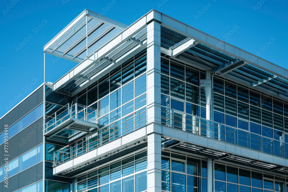 Structural details of the modern industrial building. Structural details of the modern industrial building.