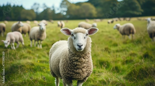 sheep on a meadow