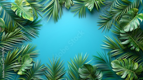 closeup nature view of leaf background. Flat lay  dark nature concept  tropical leaf.