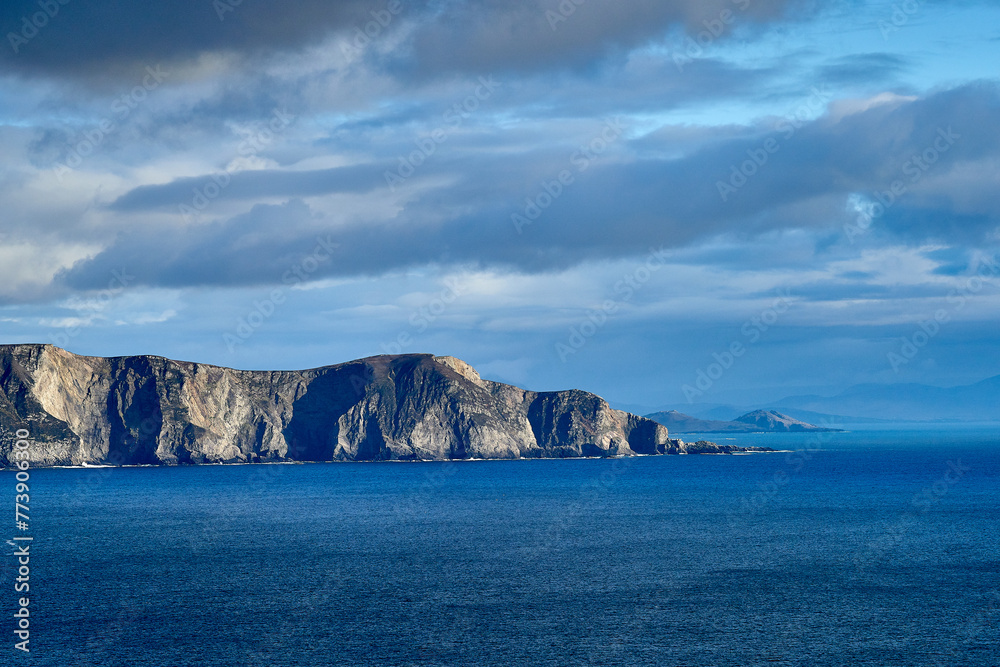 Clouds on Ireland Achill island coast