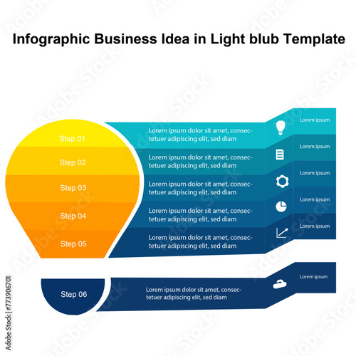 infographis business idea in light blub 
modern design template for infographics