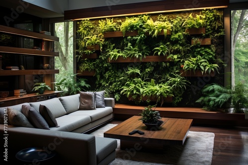 Nature-Inspired Living  Earthy Organic Designs featuring Living Wall   Indoor Vertical Garden