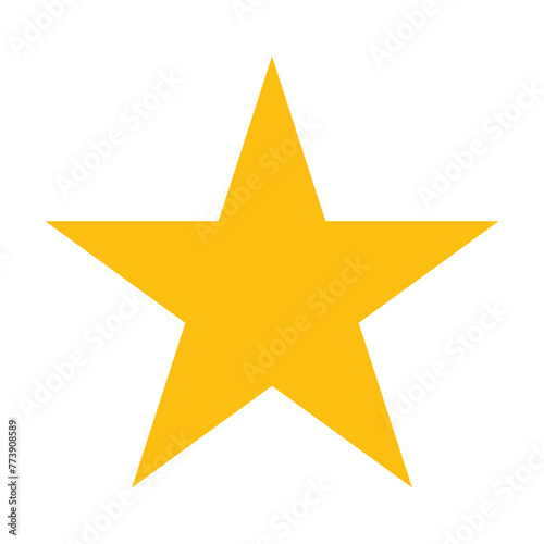 Gold Star or favorite flat icon for apps and websites