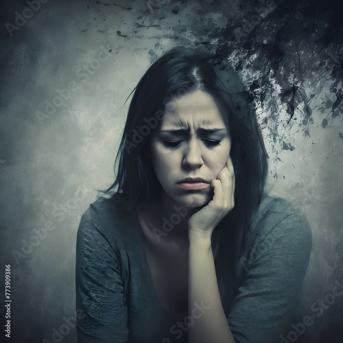 portrait of a depression woman 