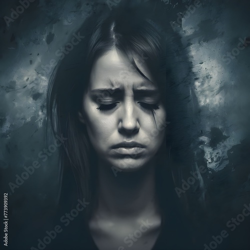 portrait of a sad woman