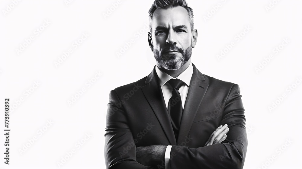GQ-Inspired Man in Suit and Tie Generative AI GQ-Inspired Man in Suit and Tie Generative AI