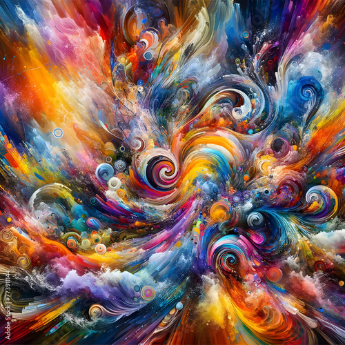 abstract, colorful background that bursts with energy and creativity