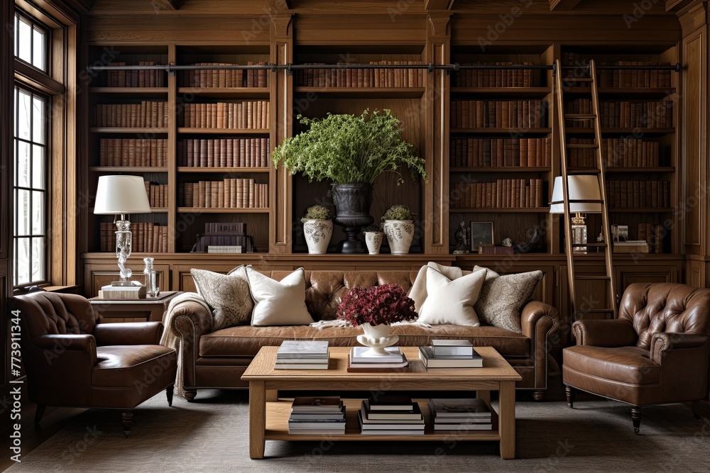 Elegant Home Library Ideas: Timeless Decor, Sophisticated Bookcases & Plush Seating Elegant Home Library Ideas: Timeless Decor, Sophisticated Bookcases & Plush Seating