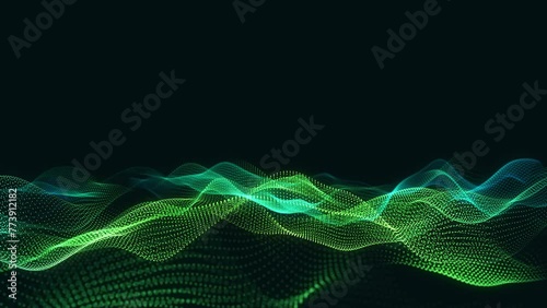 Abstract green technology background concept. 4k seamless loop. photo