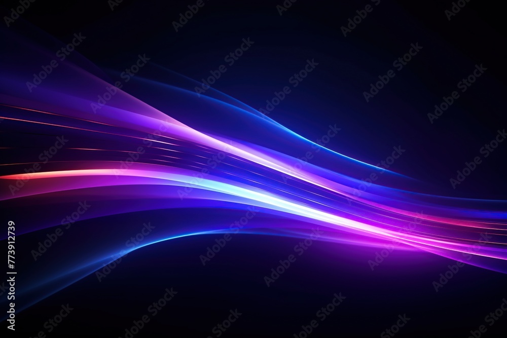 Abstract flowing neon wave purple background. Ai Generative Abstract flowing neon wave purple background. Ai Generative