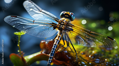 Dragonfly in artistic illustration © Microtech