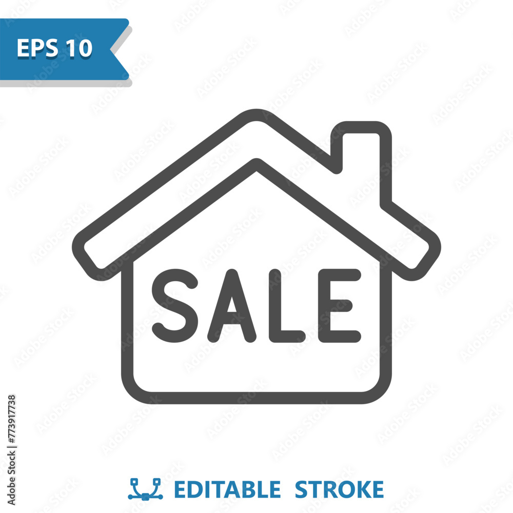 House Icon. Sale, For Sale, Home, Building, Real Estate House Icon. Sale, For Sale, Home, Building, Real Estate