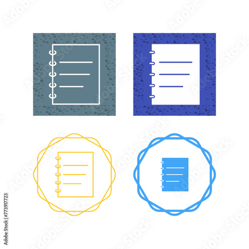 Notepad Vector Icon